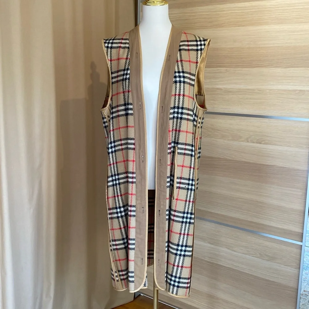 Vintage Burberrys London Trench Coat Size 10 Regular Nova Check Liner Beige - Picture 3 of 17
